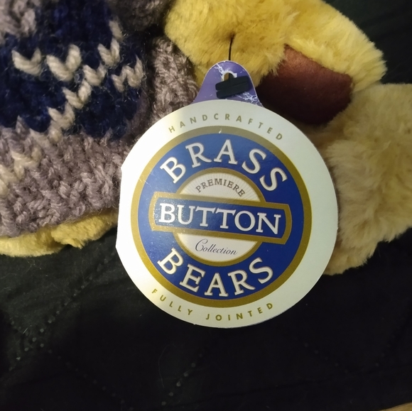 1996 Sherwood Pickford Brass Button Bear vintage New with Tags Collectable 9" - Picture 2 of 5